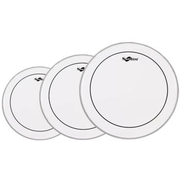 Imagem de Kit Pele Tons Surdo Duplo Hidráulica 12 13 16 Óleo Spanking