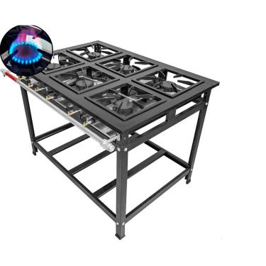 Imagem de Fogão Industrial 6 Bocas 40x40 Ap P8 Leona