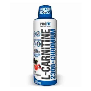 Imagem de L-Carnitina 2300 com Picolinato de Cromo 480ml Açaí com Guaraná Profit
