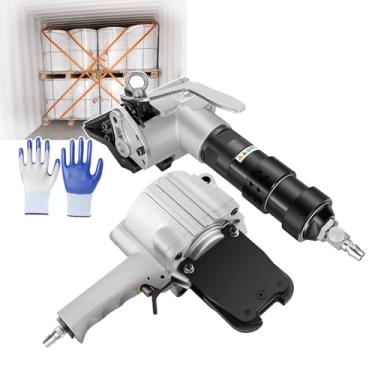 Imagem de CNAOHGHN MáQuina PneumáTica Para Cintar E Amarrar Metal E AçO De 8500 N Para ServiçOs Pesados, Cinta De AçO Integra FunçõEs De Tensor E Selador De Crimpagem Para Larguras De 0,75/0,98/1,25 Pol