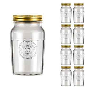 Imagem de Pote de Vidro 1L Americano Cereal Retro Vintage Bolacha 8Un - NADIR FI