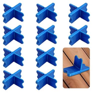 Imagem de 10 ferramentas espaçadoras de convés, 4 espaçadores de deck de espessura 1/40.6 cm, 1/20.3 cm, 3/40.6 cm, 1/10.2 cm, braçadeira espaçadora de plástico ABS durável para decks compostos tratados com