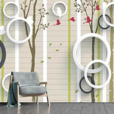 Imagem de Papel de Parede Infantil Quarto Criança Galhos Sala Painel - 470pcp - 