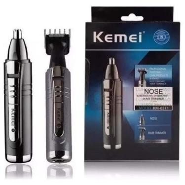 Imagem de Maquina Barba Nariz Sobrancelha Cabelo Recarregável Km-6511 - KEMEI