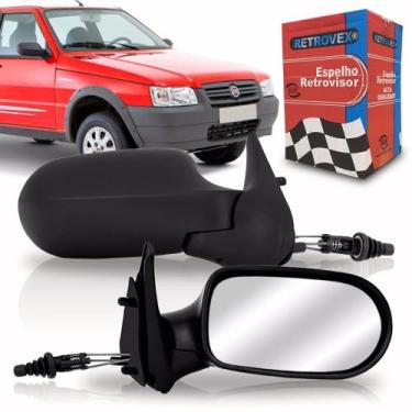 Imagem de Par Retrovisor Manual Uno Mille 06 A 12 2 Portas - SP ACESSÓRIOS