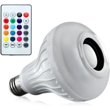 Imagem de Lampada Led 12w Rgb Caixa Som Bluetooth 2 Em 1 Mp3 Musicbulb - Pineng