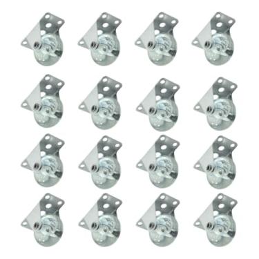 Imagem de Kit 16 Rodízios Fixo 50mm Ideal para Vaso de Flores, Bicama e Sofá Retrátil