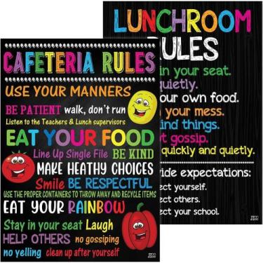 Imagem de Pôster Jinniee School Cafeteria Rules 28x43 cm em papel brilhante
