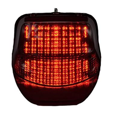 Imagem de Lente fumê luzes traseiras de LED para motocicleta, luz traseira de freio com indicadores de luz de seta integrados para Honda 99-06 CBR1100XX