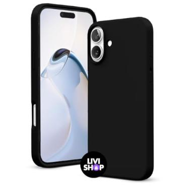 Imagem de Capa Case Capinha Para iPhone 16 Silicone Com Bordas Elevadas Aveludada Forro Premium (PRETO)