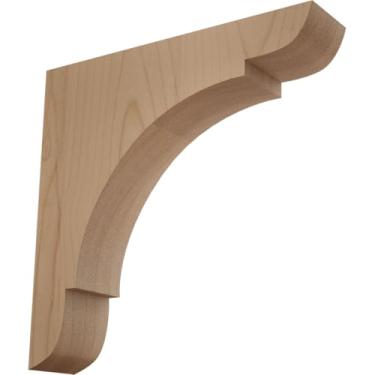 Imagem de Ekena Millwork BKTW01X08X08OLAL Suporte de madeira, 3,5 cm L x 20,3 cm P x 20,3 cm A, amieiro