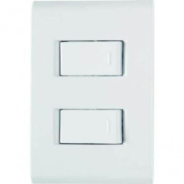 Imagem de Conjunto 4x2 1 Interruptor Simples 10 A 250 V 1 Interruptor Paralelo 10 A 250 V Tramontina Liz