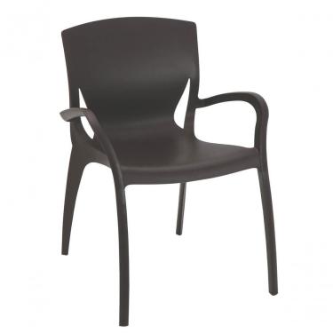 Imagem de Cadeira Tramontina Clarice Summa Com Braços Marrom