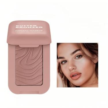 Imagem de Melemando Bronzeador de manteiga fosco em relevo em 4 cores, bronzeador resistente a desbotamento e transferência, corretor de cor cosméticos para maquiagem de longa duração