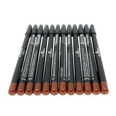 Imagem de Delineador ultrafino Italia-Deluxe, 12 unidades, cremoso, de longa duração, lápis altamente pigmentado (1012 CAFÉ)