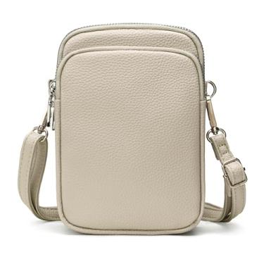 Imagem de JANKS Pequena bolsa transversal feminina mini bolsa de celular bolsa de viagem bolsa carteira bolsas ajustáveis sobre a alça de ombro, 05 Bege