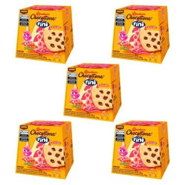 Imagem de 5 Caixas Chocottone Bauducco Mini Fini Beijos 80g