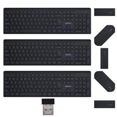 Imagem de Kit 3 Teclado Sem Fio TSI 50 Intelbras Preto ABNT2 Silencioso 2.4GHz N