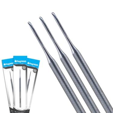 Imagem de Kit 3 Bisturi Goiva 206 Remoção Unha Encravada Cutícula Podologia Profissional Aço Inox Marca PEGWEB (Prata)