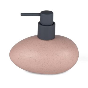 Imagem de LuxFlowing Dispensador de sabão líquido pequeno estilo simples com bomba, cerâmica divertida em forma de ovo, dispensador de sabão para mãos fofo para banheiro e pia de cozinha, essencial para