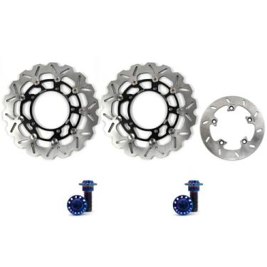 Imagem de Arashi Discos de freio dianteiros traseiros rotores com parafusos de montagem para Suzuki GSR400 2006-2010, GSX650F 2008-2012, GSF Bandit 650 2007-2012, GSR750 2011-2016, GSF Bandit 1200 2012, GSF