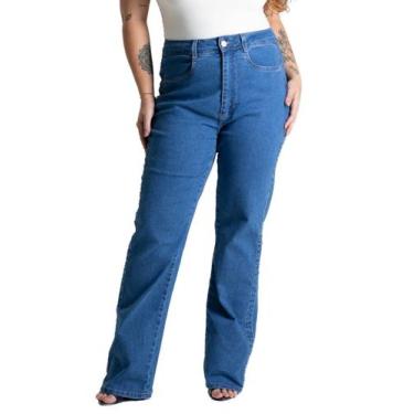 Imagem de Calça Jeans Sawary Plus Size Reta - 281125 - Azul 46, 46, Azul