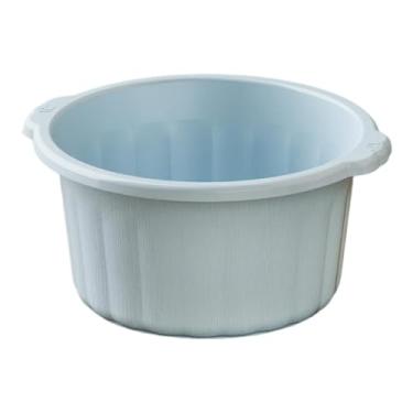 Imagem de KiBcsLic Bacia para banho de pés para pedicure, banheira para pés, uso doméstico, spa, bacia de imersão portátil resistente com balde, Azul