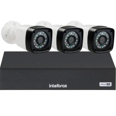 Imagem de Kit 3 Câmeras Segurança 1080p Full Hd Dvr Intelbras mhdx 1104c