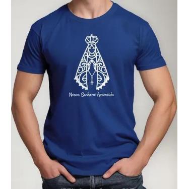 Imagem de Camiseta Camisa Algodão Feminina Masculina Adulto Nossa Senhora Aparec