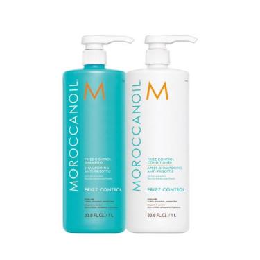 Imagem de Conjunto de shampoo e condicionador Moroccanoil Frizz Control 1L