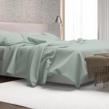 Imagem de Jogo de Lençol 4 Peças Golden Rozac 200 Fios Hypercal Quenn, Verde Cla