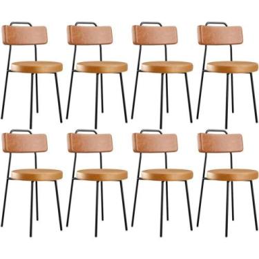 Imagem de Kit 08 Cadeiras Decorativas Estofada Para Sala Jantar Barcelona L02 ma