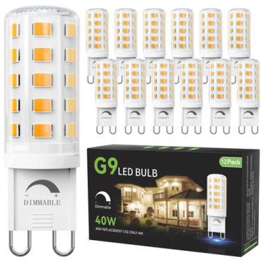 Imagem de Lâmpada LED TJOY G9 regulável 4W 3000K 120V 450lm, pacote com 12