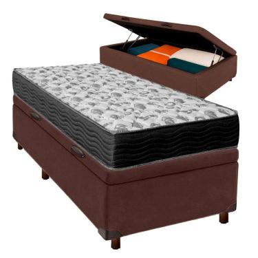 Imagem de Cama Box Bau Blindado Solteiro + Colchão D33 Iso100 Ortobom