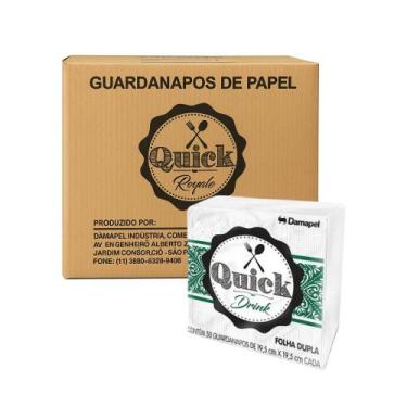 Imagem de Guardanapo de Papel Folha Dupla 19,5x19,5cm Caixa com 4800un Quick Dam