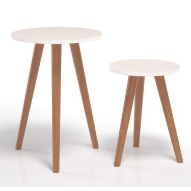 Imagem de Mesas de Centro Off White Pé Palito Ideal Para Sua Sala - Colomi