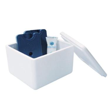 Imagem de Kit Caixa Isopor 1,5L Litro e 2 Gelo Rígido 200ml e 1 Gelo Flexível 45