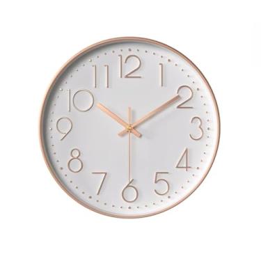 Imagem de Relógio de Parede Silencioso Moderno – Ideal para Cozinha, Quarto, Sala ou Escritório(OURO(ROSE))