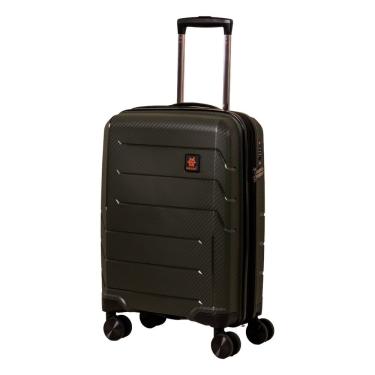 Imagem de Mala Pequena De Bordo Navegat Expansível Verde Militar Rodas Duplas Cadeado Tsa Polipropileno