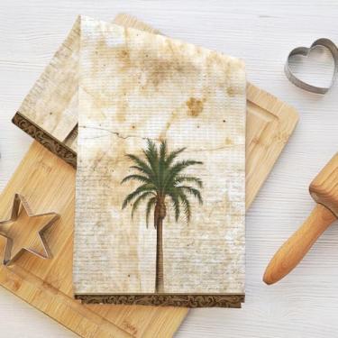Imagem de Toalhas de cozinha vintage palmeiras, toalha de mão macia absorvente, panos de prato para cozinha, banheiro, sala de estar, casa, presentes de inauguração de casa para mulheres, mãe e tia