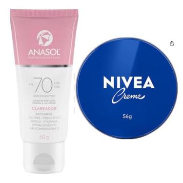 Imagem de Creme Nivea + Protetor Solar Facial FPS 70 com Clareador antisinais - 