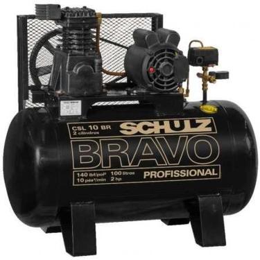 Imagem de Compressor Schulz Csl 10 Bravo 100 Lts 140 Lbs 2cv Trifásico