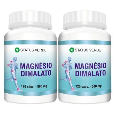 Imagem de 2 Potes Magnésio Dimalato 120 Cáps Original - Suplemento Natural