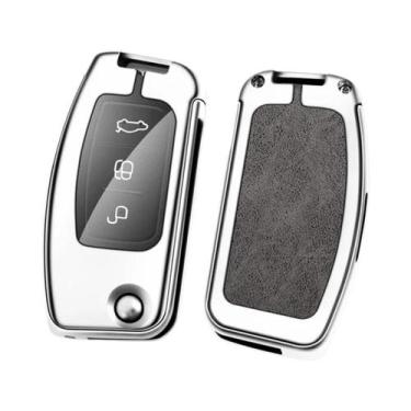 Imagem de Capa Protetora De Chave De Carro Em Couro E Metal Para Fiesta Focus Ec