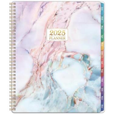 Imagem de Planejador Urneeds 2025 semanal mensal de 8,5 x 11" com abas coloridas