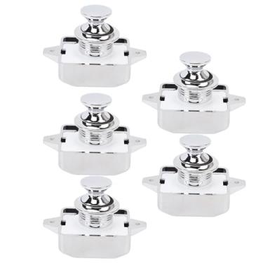 Imagem de Yinhing Botão do Botão do Armário Botão Liga de Zinco de Zinco Requintada Trava Porta do Armário para Iates de Motorhome RV (Cromo)