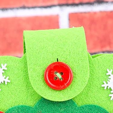 Imagem de GOWENIC Ornamento de Artesanato de Natal de Feltro, Brinquedo Artesanal Infantil, Artesanato de Costura de Natal de Feltro Diy, Tecido Não Tecido para Interação Criança-criança (Bolsa (guirlanda))