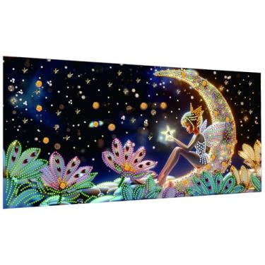 Imagem de Kits de arte de diamante grande DIY para adultos, formato especial, kits de pintura de diamante 5D para adultos, flor - ponto cruz bordado de cristal - artesanato para decoração de parede e escritório