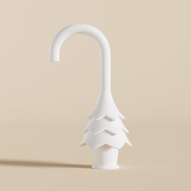 Imagem de 1 batente de porta de silicone em forma de guarda-chuva anti-beliscar protetor de dobradiça, clipe de porta pendurado para segurar Ajar evita batidas para escritório em casa, branco