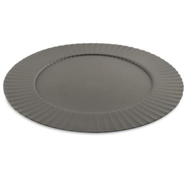 Imagem de Sousplat Redondo de Plástico 33cm Apoio para Prato Jogo Americano (Cinza Escuro)
